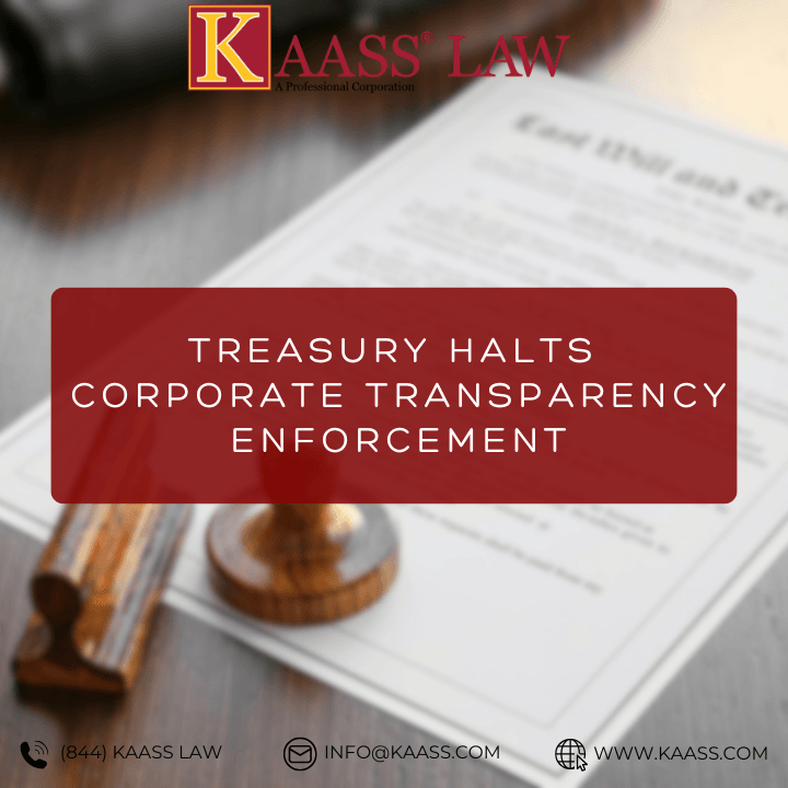 Treasury Halts Corporate Transparency Enforcement