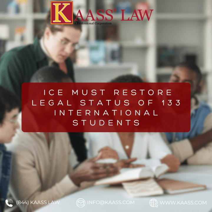 ​ICE Must Restore Legal Status of 133 International Students
