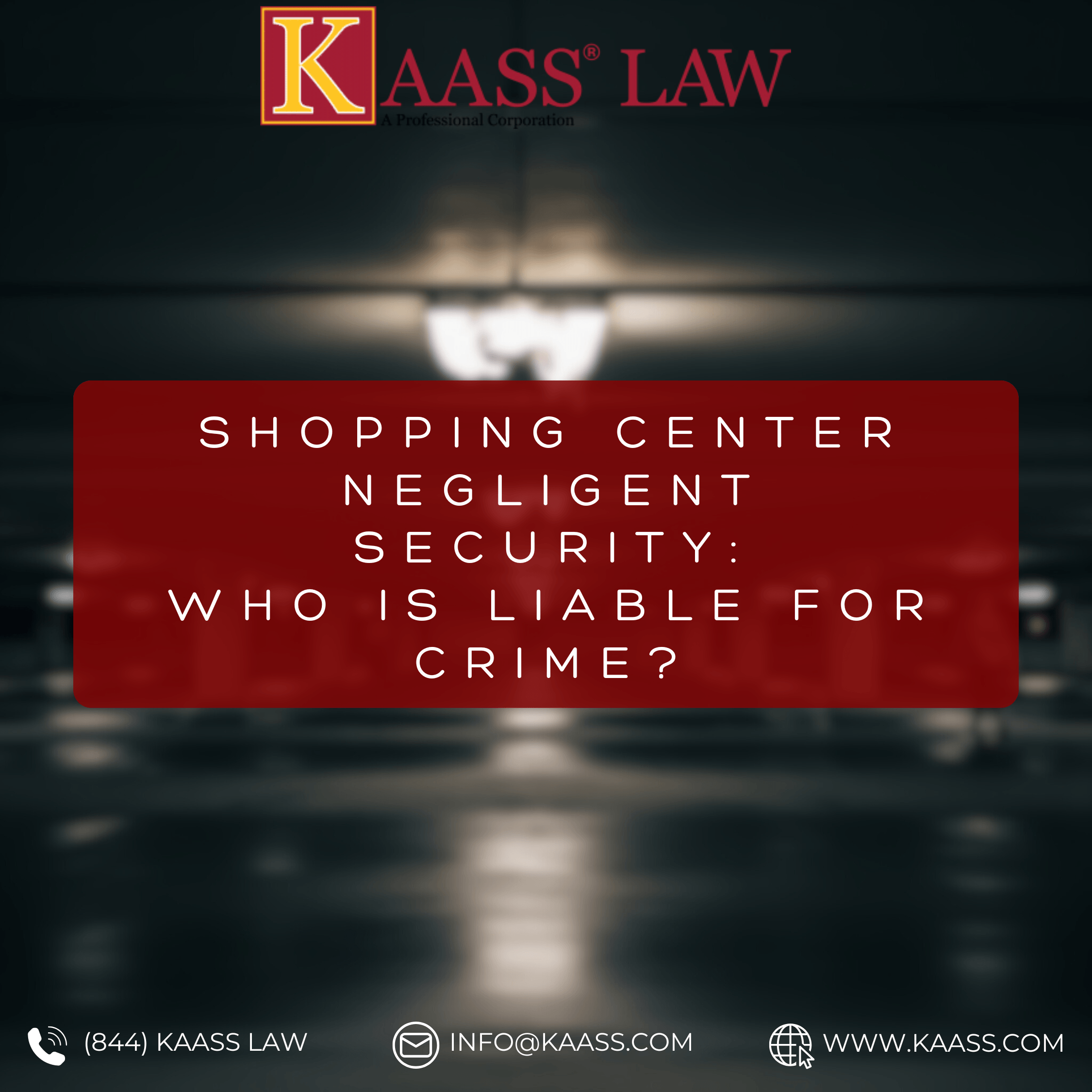 Shopping Center Negligent Security: Who Is Liable for Crime?