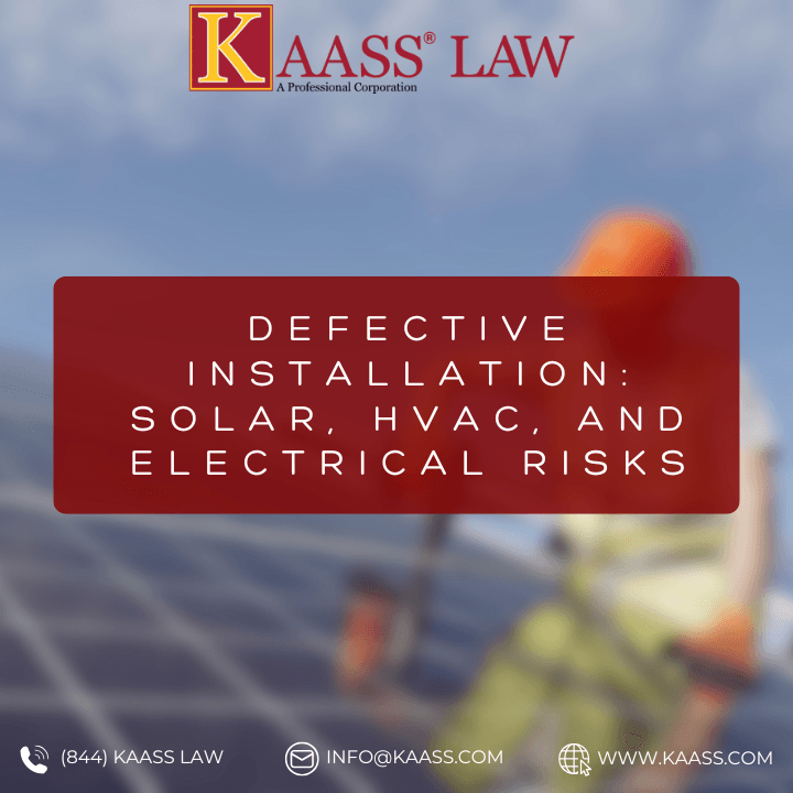 Defective Installation: Solar, HVAC, and Electrical Risks
