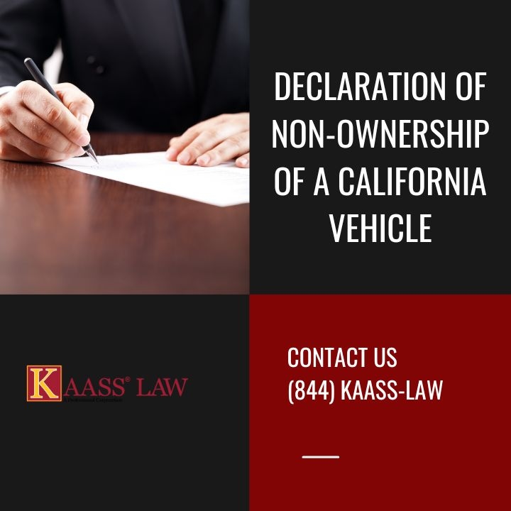 Declaration of Non-Ownership of a California Vehicle