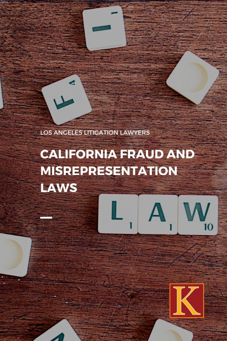 California Fraud misrepresentation law