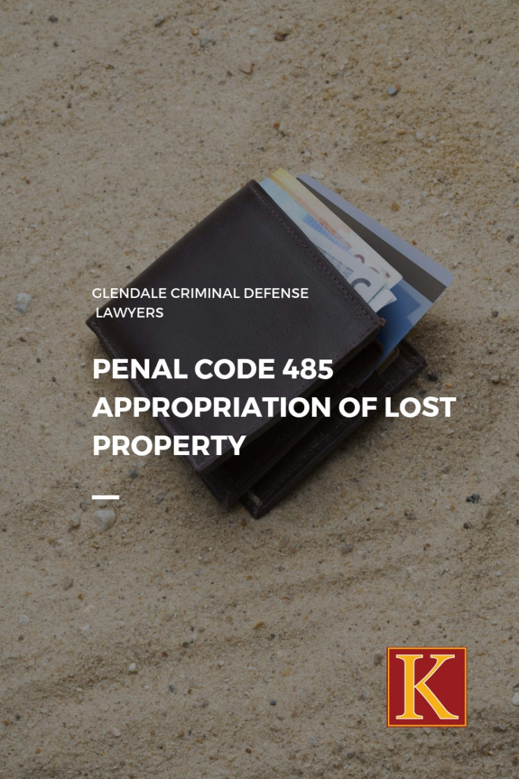 Penal Code 485 Appropriation Of Lost Property