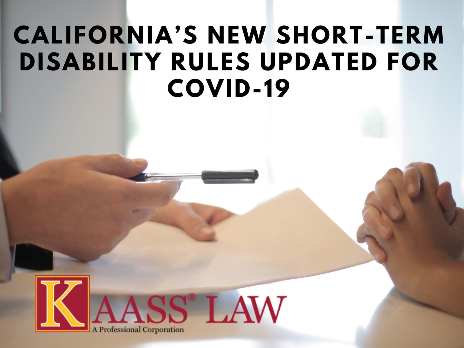 California Short-Term Disability Insurance (SDI) for COVID-19 - KAASS LAW