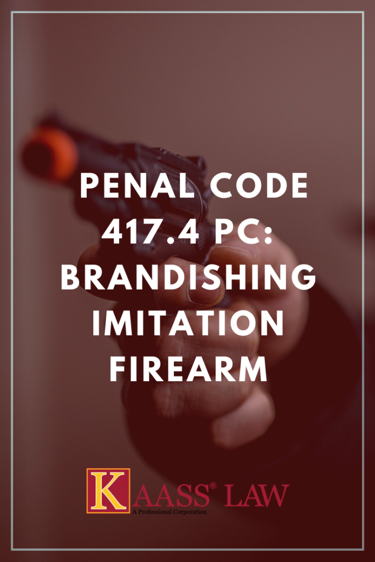 Penal Code 417.4 Brandishing Imitation Firearm